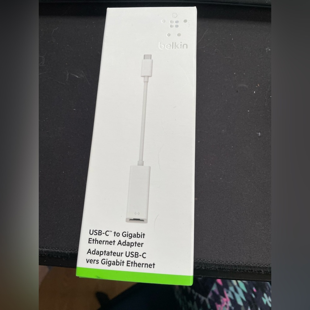 usb c gigabit ethernet adapter belkin - new unopened